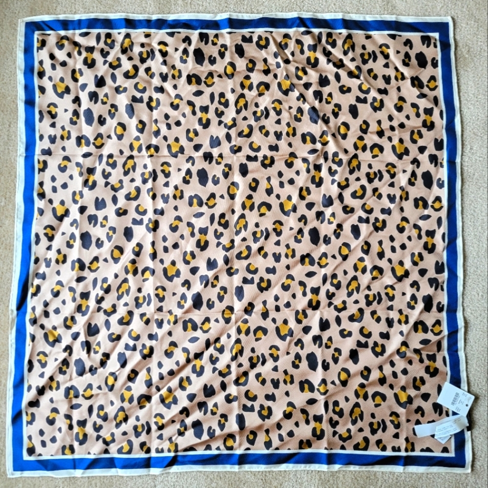 J. Crew Leopard Silk Scarf (NWT)
